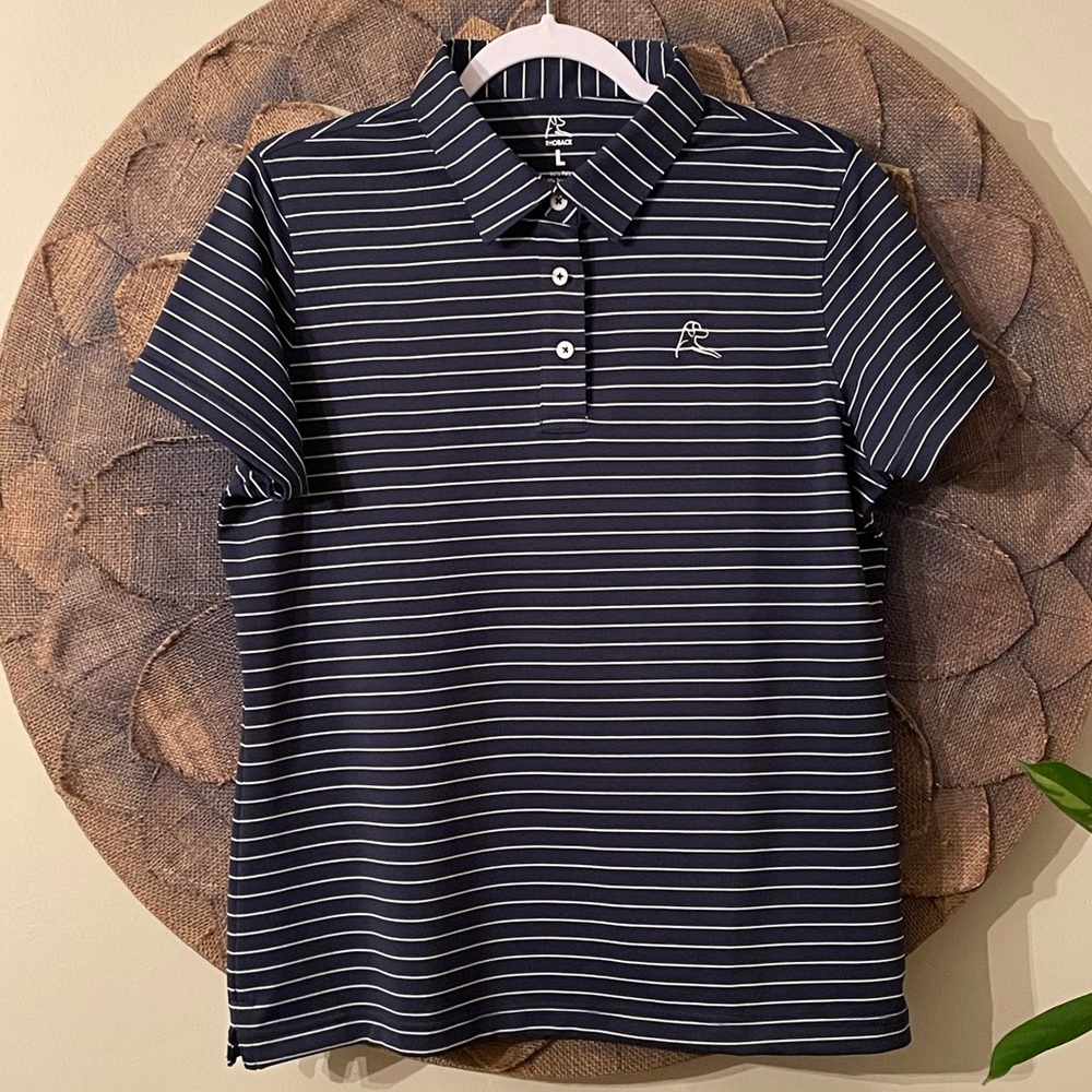 Rhoback Amelia Striped Golf Polo Shirt